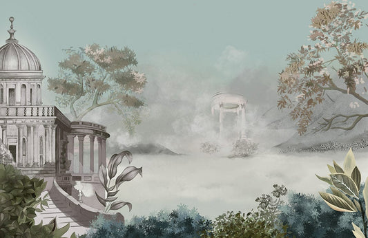 Hazy Castle ll Wall Murals