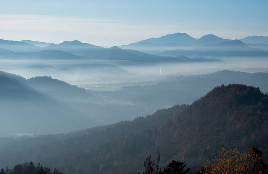 Hazy Mountain Wall Murals