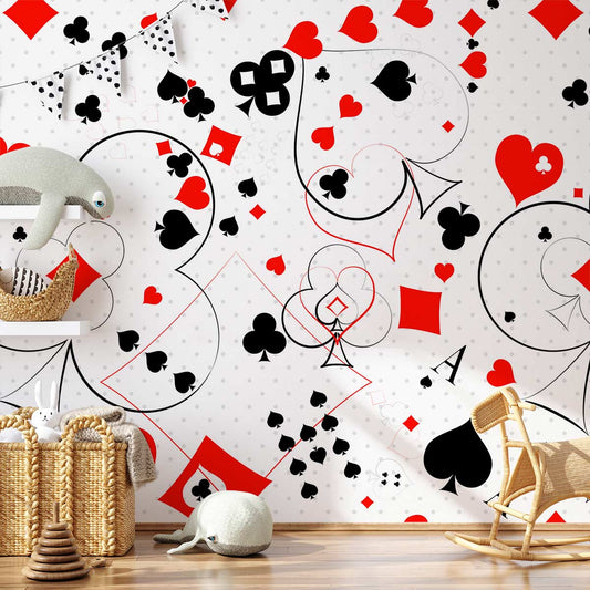 Hearts Poker Wall Murals