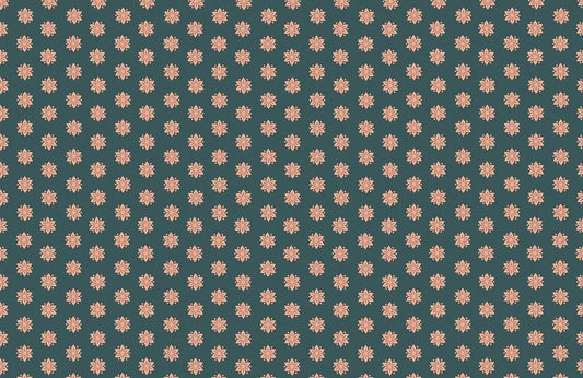 Hexagonal Flowers Wall Murals