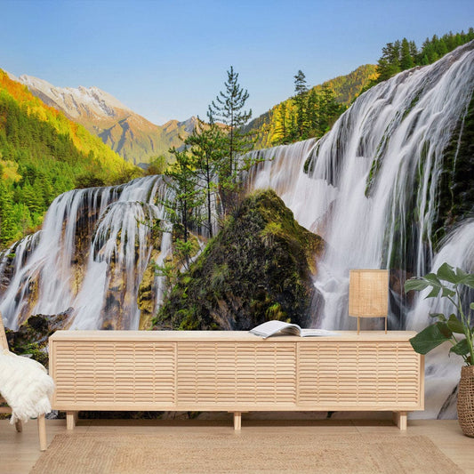 Waterfall on Mountain Wall Murals