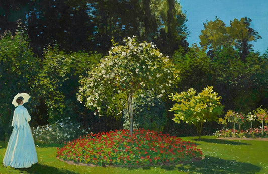 Lady in the Garden Wall Murals