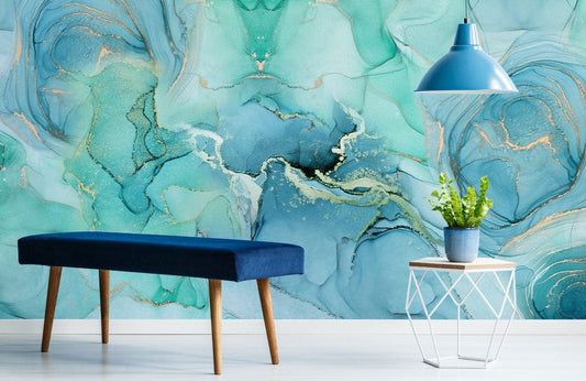 Lake Green Marble Wall Murals