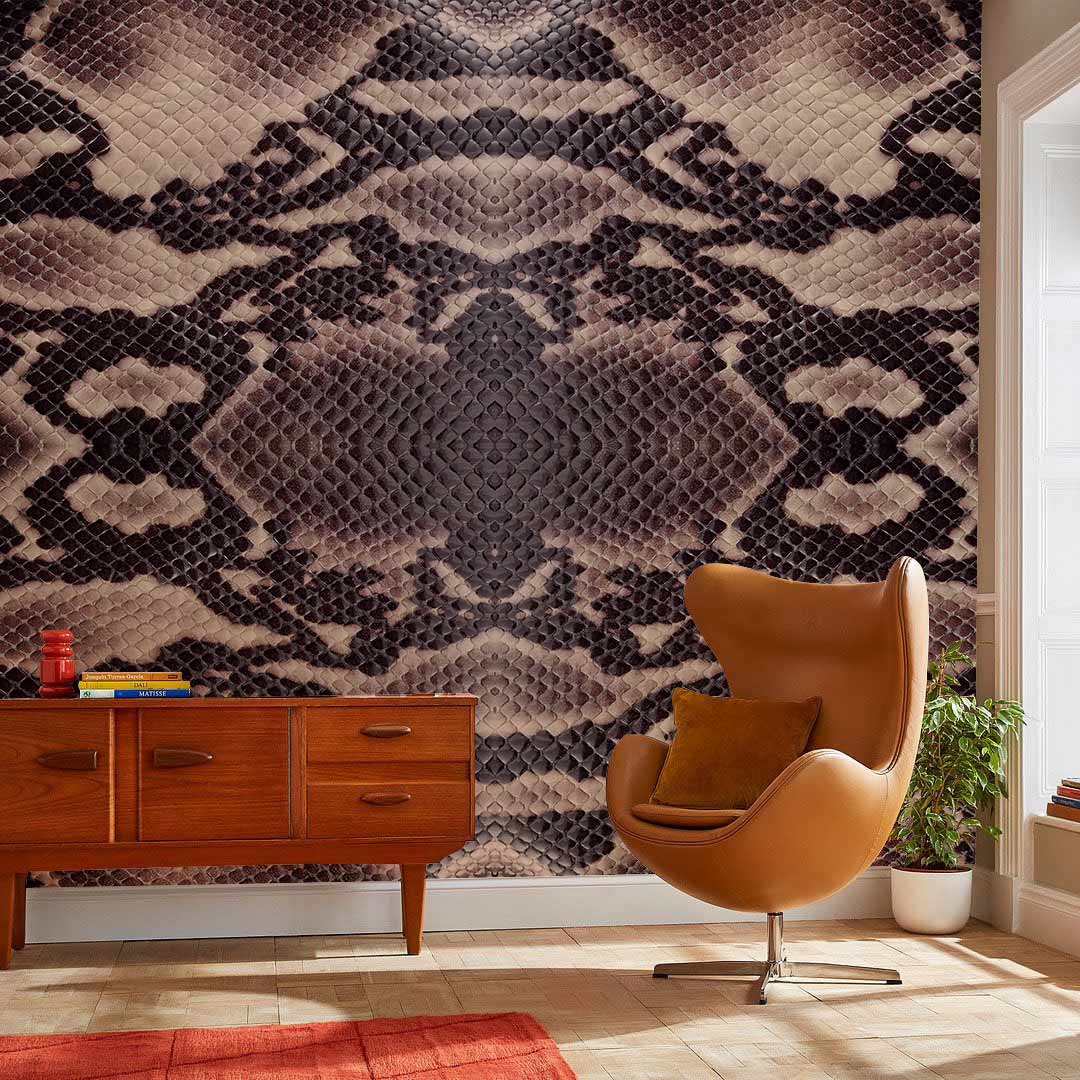 Lifelike Python Skin Wall Murals