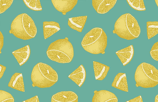 Linedrawn Lemons Wall Murals