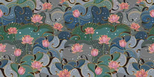 Lotus & Dewdrop Wall Murals