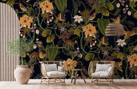 Lynx In Jungle Wall Murals II