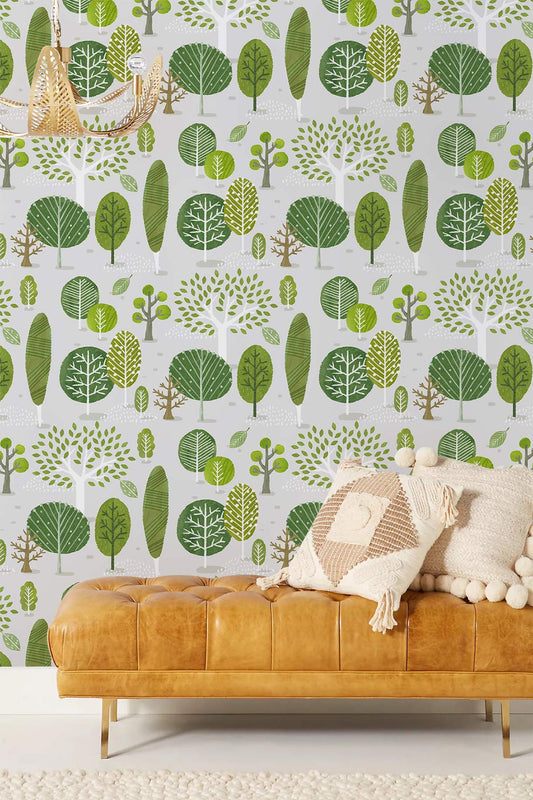 Cartoon Trees Wall Murals