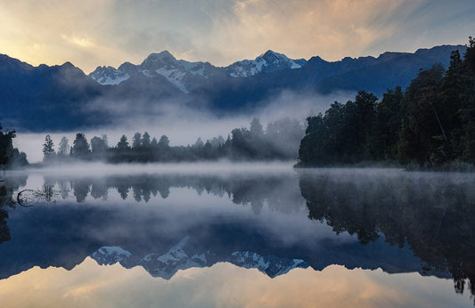 Blue Ink Lake Wall Murals