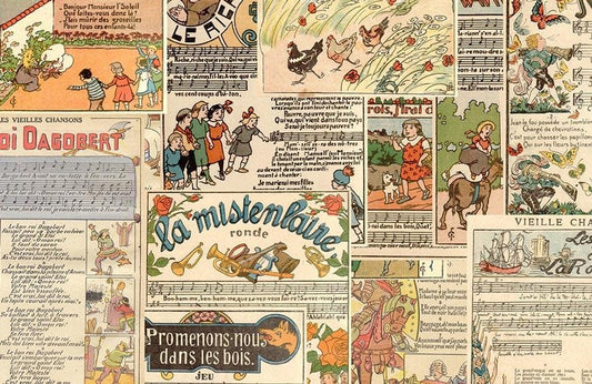 Vintage Music Score Wall Murals