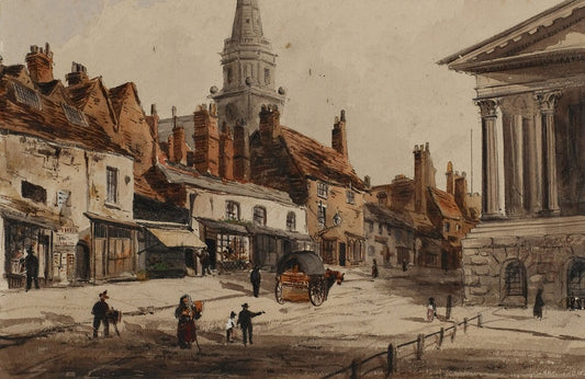 Old-time Town Street Wall Murals