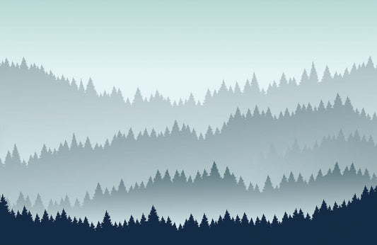 Ombre Forest Wall Murals