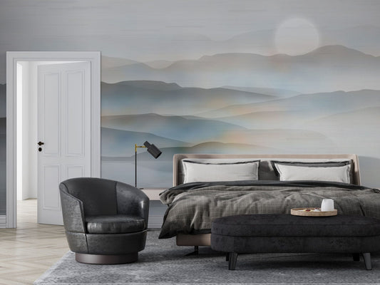 Ombre Ink Mountain Wall Murals