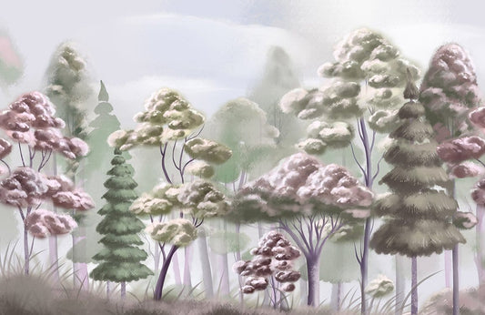 Foggy Forest Wall Murals