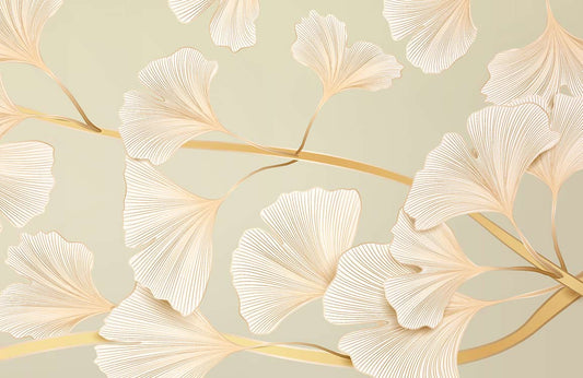 Pastel Ginkgo II Wall Murals