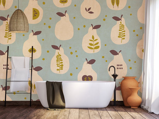 Pear Pattern Wall Murals