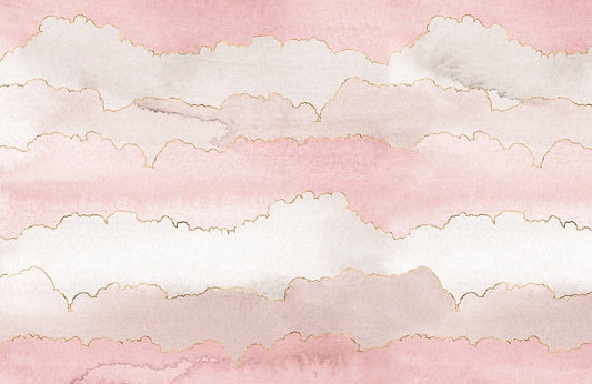 Pink Dreamy Clouds Wall Murals