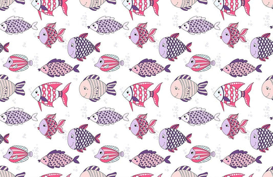 Pink & Purple Fish Wall Murals