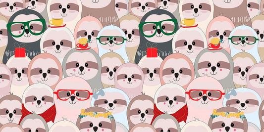 Pinky Sloths Wall Murals