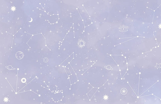 Purple Stars Wall Murals