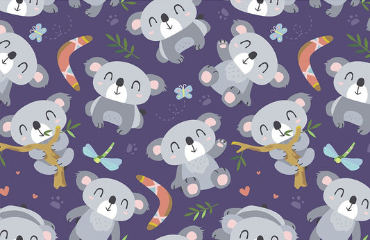 Koala & Purple Tree Wall Murals