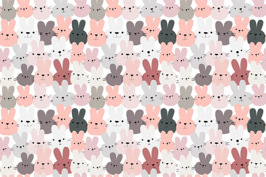 Rabbits Lines Wall Murals