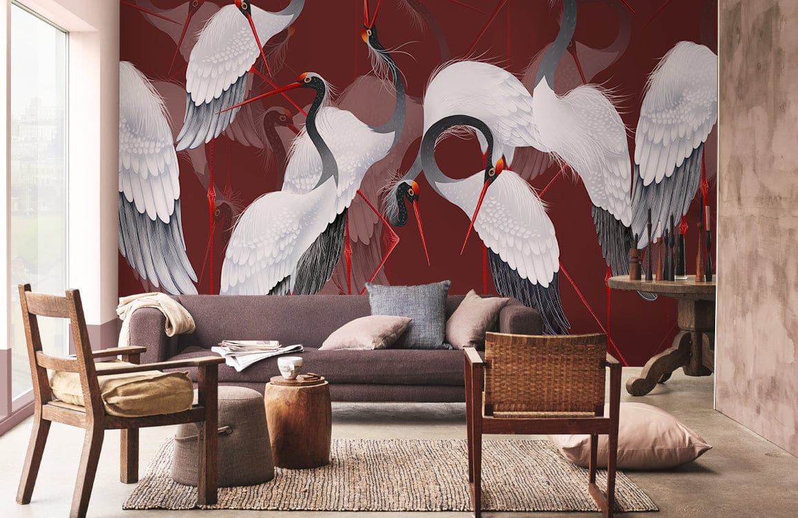 Red-crowned Crane Wall Murals