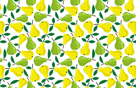 Green & Yellow Pears Wall Murals