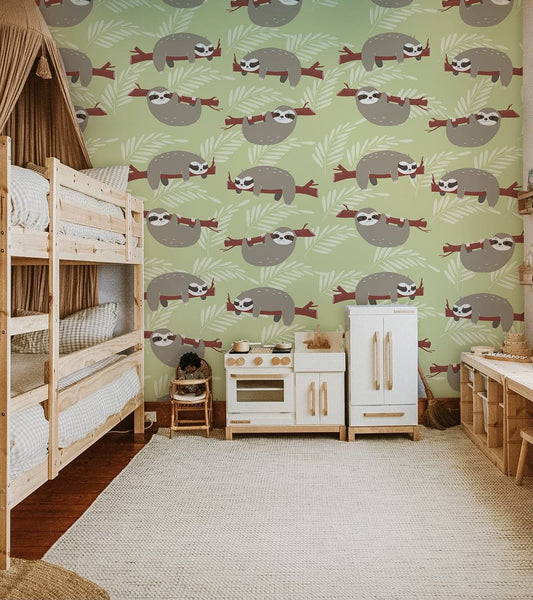 Cute Sloth Wall Murals