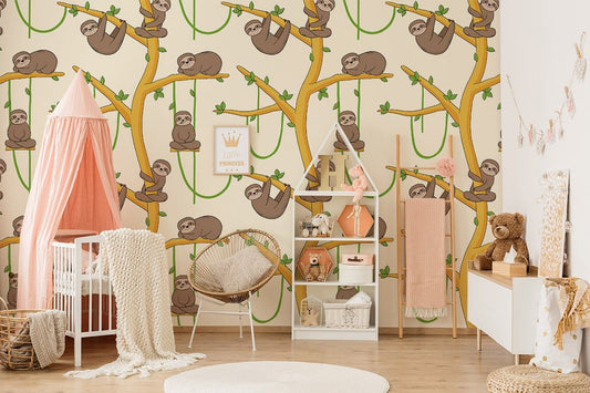 Naughty Sloth Wall Murals