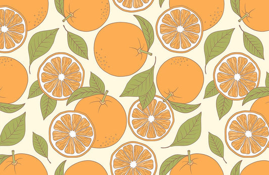 Sketch Orange Wall Murals