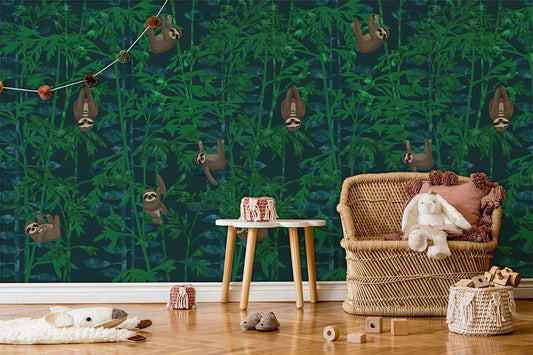 Jungle Sloth Wall Murals