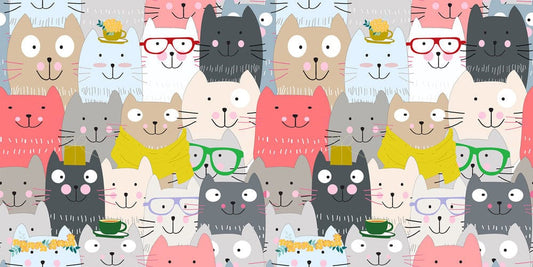 Smiling Kitties Wall Murals