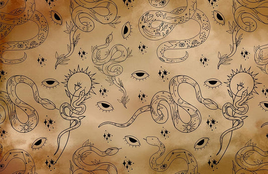 Snakes & Eyes Wall Murals