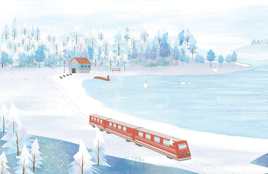 Train in Snowyland Wall Murals