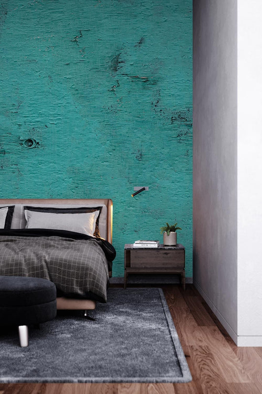 Turquoise Corroded Paint ll Wall Murals