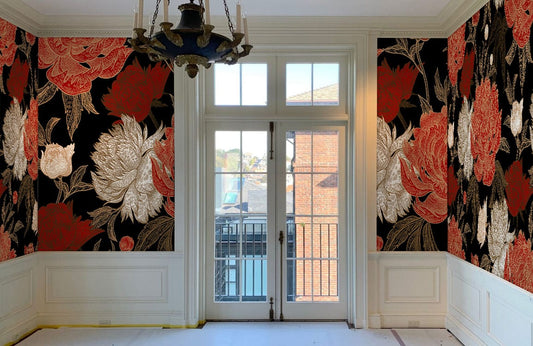 Red and White Wall Murals