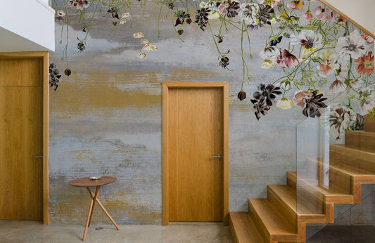 Vertical Flower Painting Wall Murals