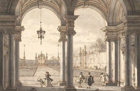 Baroque Colonnade Wall Murals