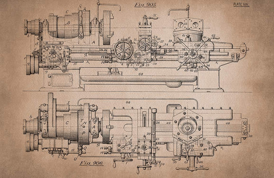 Vintage Mechanical Parts II Wall Murals