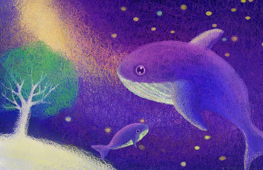 Whale's Purple World Wall Murals