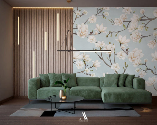 White Orchid Wall Murals