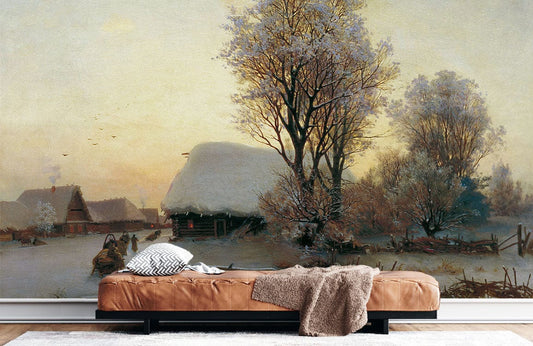 Winter Evening Wall Murals