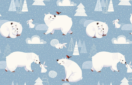 Winter Polar Bear Wall Murals