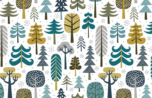 Winter Snowy Woods Wall Murals