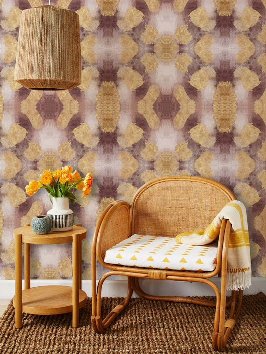 Yellow Pattern Watercolour Wall Murals